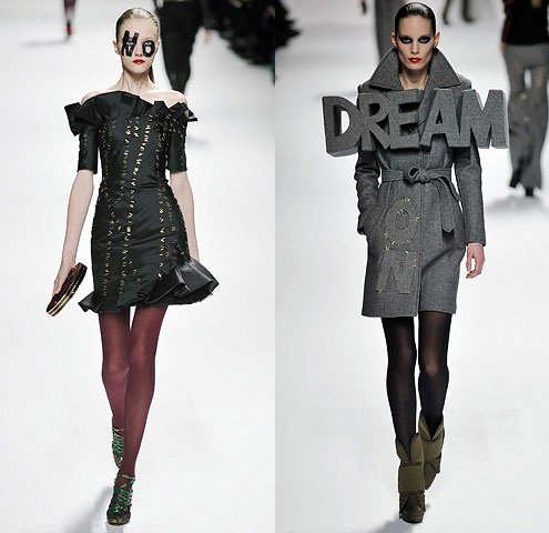 Even more fashion, Viktor and Rolf, type, fonts on clothes