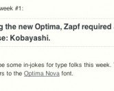 Akira Zapf Optima pangram