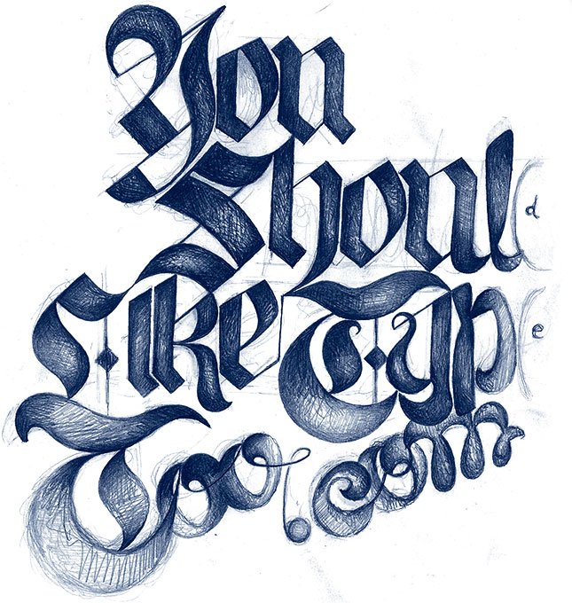 You Should Like Type Too .com Sketch