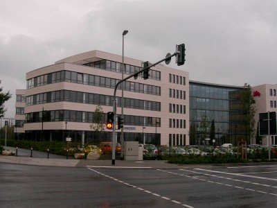 The new building. Linotype occupies the top 4 floors.