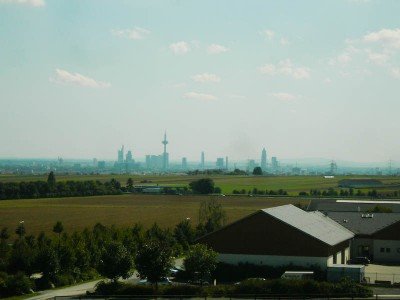 The view of Frankfurt from the 4th floor