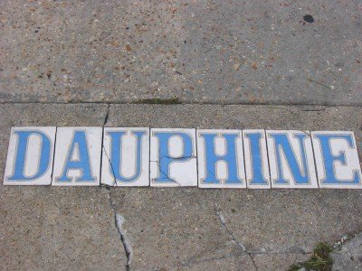 Dauphine St sign in New Orleans