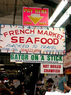 New Orleans Sign: GATOR ON A STICK
