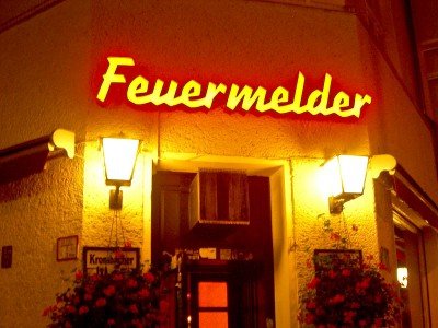Nice restaurant sign in Typographic Berlin
