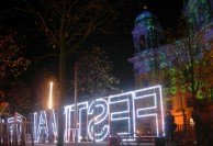 Large letters from the Festival of Lights