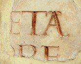 Roman inscription, carved letters are some of the oldest existing type specimens