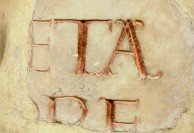 Roman inscription, carved letters are some of the oldest existing type specimens