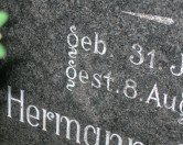 Modern use of inscribing letters is still commonly found in cemeteries