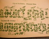 You think Ed Ruscha invented dimensional lettering from ribbons? Here is a beautiful medieval example