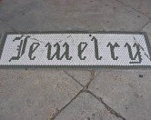 Mosaic in the sidewalk