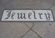 Mosaic in the sidewalk