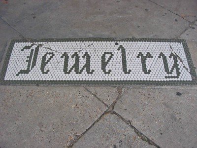 Mosaic in the sidewalk