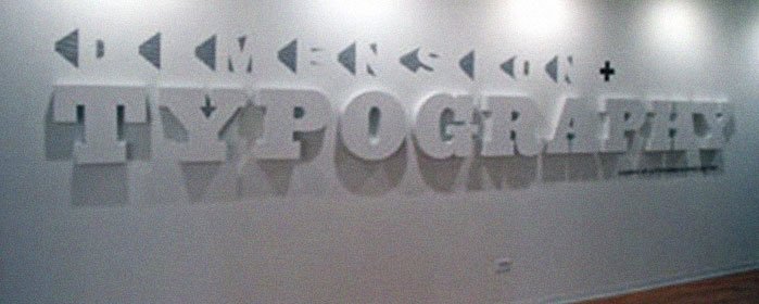 dimension and typography