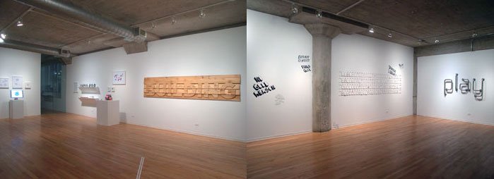 dimensional type in the gallery