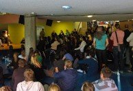 Chip Kidd giving a Q & A to a packed room at TYPO Berlin Chip Kidd giving a Q & A to a packed room at TYPO Berlin