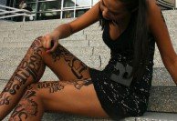 Gemma O'Brien in Berlin - drawing on herself