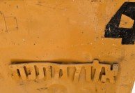 Tel Aviv - Dumpster: Welded letters with headline