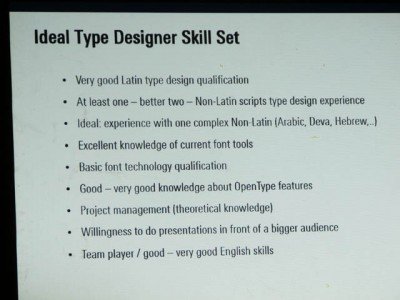 Ideal Type Designer Skill Set