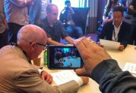 Capturing Simon Daniels capturing the action