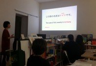@ShokoMugikura is starting off today's Japanese Calligraphy workshop with her fascinating introduction to the script